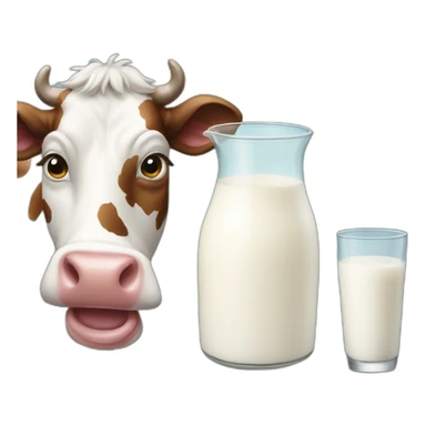 cow and milk sticker