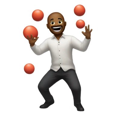 happily juggling sticker