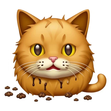 Un chat remplie de caca sticker