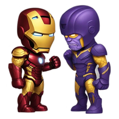 Ironman vs thanos sticker