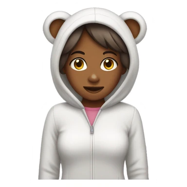 girl wearing bear costume sticker
