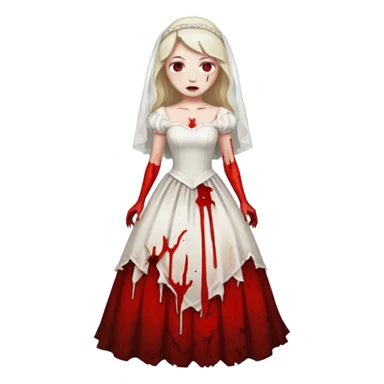 bloody bride dress sticker