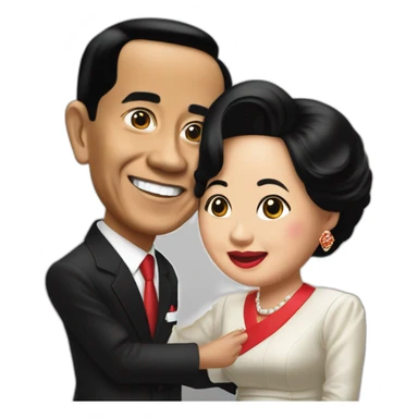 Presiden Jokowi holding megawati sticker