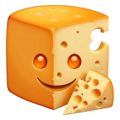 Cheese with an evil smile sticker