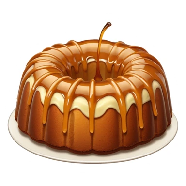 Bundt cake with caramel sliced apples  sticker
