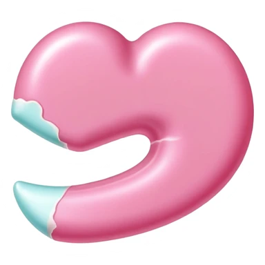a piece of chewing gum, pink bubble gum, candy sticker