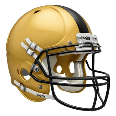 College football player helmet in gold color  sticker