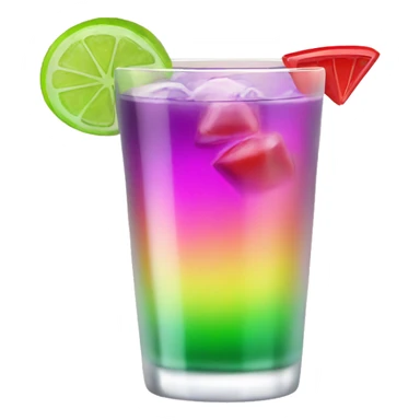 Drink purple green red yellow pink cocktail sticker
