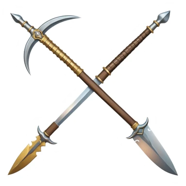 CREA UN ARSENAL DE ARMAS PERO QUE TENGA ESPADAS, CUCHILLOS Y ARCOS Y LANZA sticker