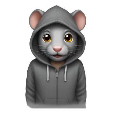 The rat in the hoodie  sticker