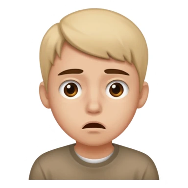 I need you to make an emoji of the gen z stare (young person like 20 yro’, like confusion, disgusted and kinda bored, it has to be very confused and disgusted  sticker