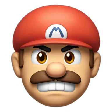 super mario head angry sticker