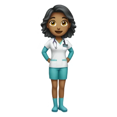 helpful female in scrubs  sticker