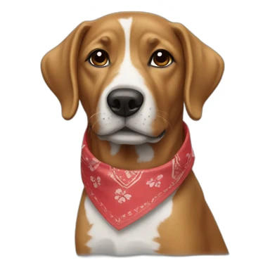 Dog with bandana sticker