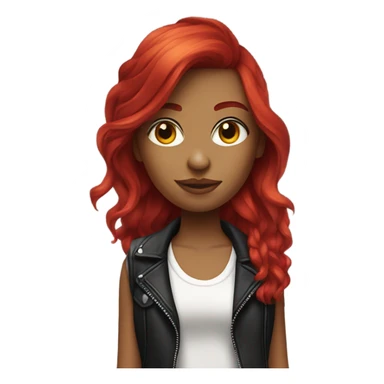 red haired rockstar girl sticker