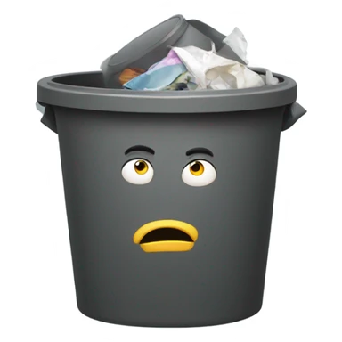 A man who was thrown into a rubbish bin sticker