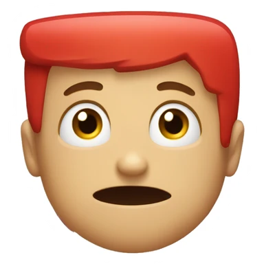 red rectangle with rounded edges emotion of surprise sticker