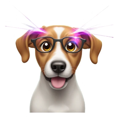 Dog shooting lasers  sticker