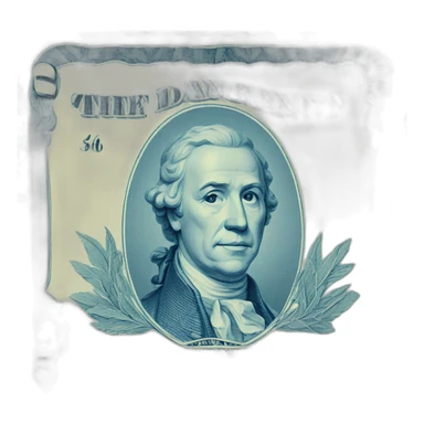 Blue banknote sticker