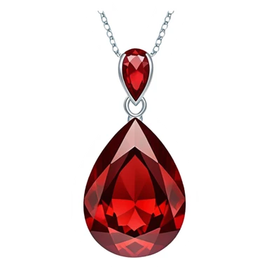 red garnet pendant like a drop of enchanted starlight, glowing with passion and power sticker