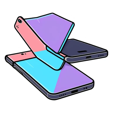 foldable holographic smartphone technology from 2025 sticker