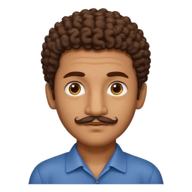 a guy thats from sri Lanka and has a little bit of a moustache and tiny bit of curly hair sticker