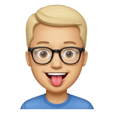 Glasses man🤓👅 sticker