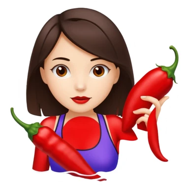 Langrenn ski, bading, brunette, jente, chili sticker