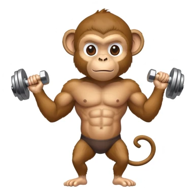 Monkey in the gym sticker
