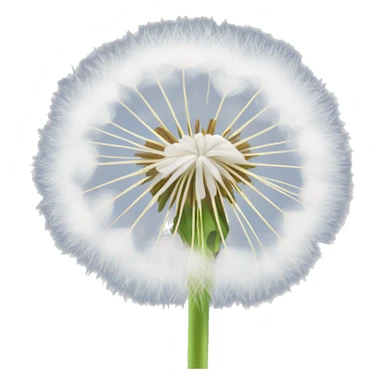 Fluffy white dandelion sticker