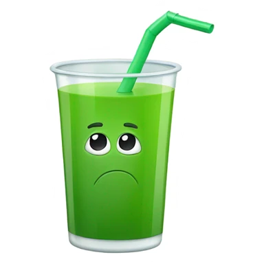 green carton of juice with a straw sticker