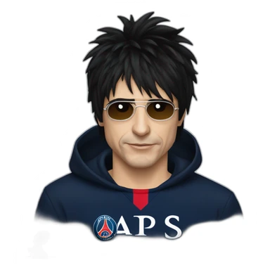 nicola sirkis wearing a PSG shirt sticker