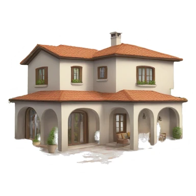 Villa with swimming pool sticker