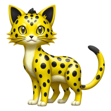 Liepard-Delcatty-Pokémon-Fakémon-hybrid-creature (full body) sticker