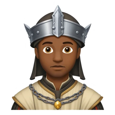 medieval black male sticker