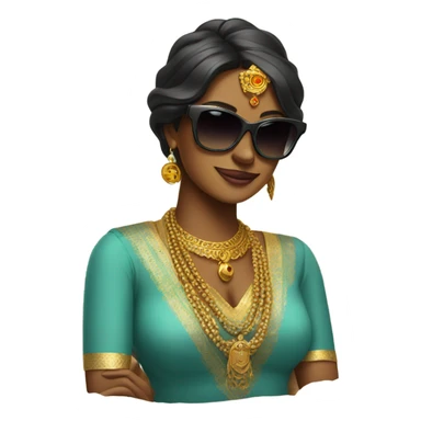 Lakshmi wearing sunglasses sticker