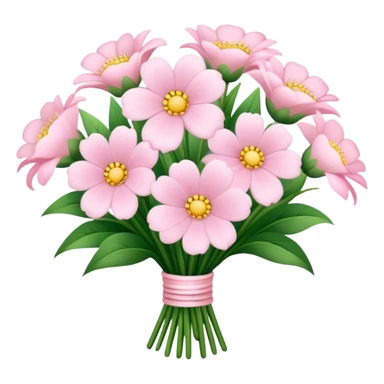 pale pink flower bouquet  sticker