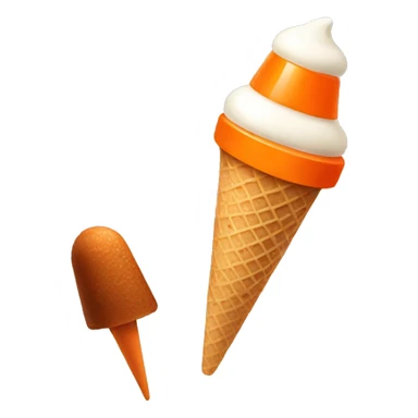 Ice cream with traffic cone  sticker