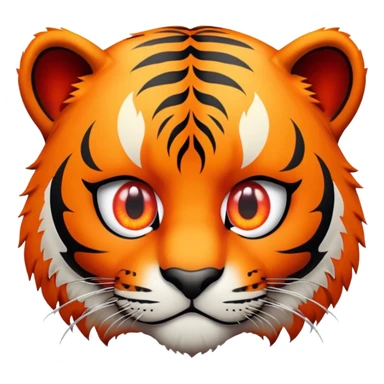 Bloody eye popping out from a tiger sticker