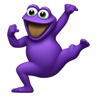 purple pepe dancing sticker