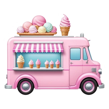 Barbie’s 1937 expanding ice cream dream house food truck  sticker