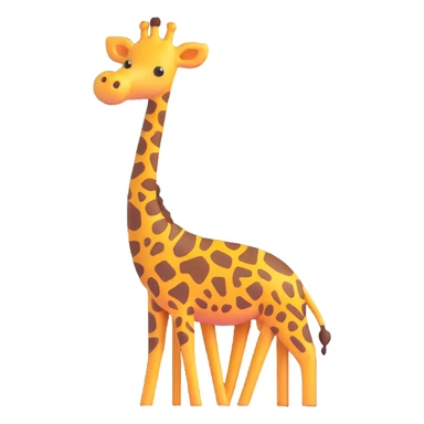 poo with giraffe spots sticker