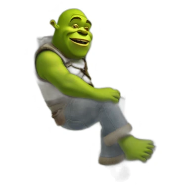 shrek climb on a tree sticker