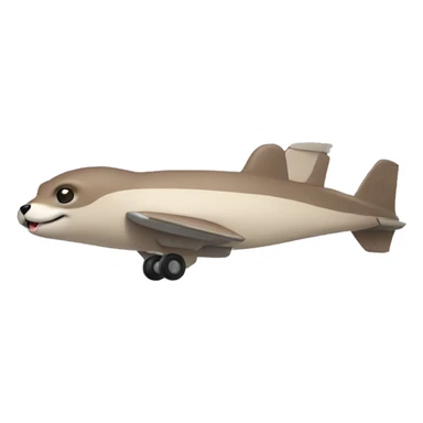 Loutre dans avion sticker