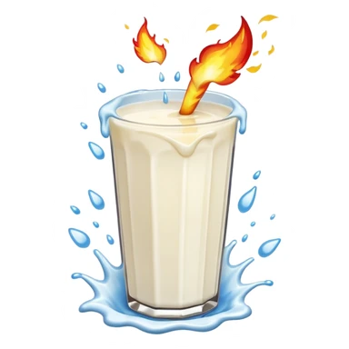 Fire works made of milk sticker