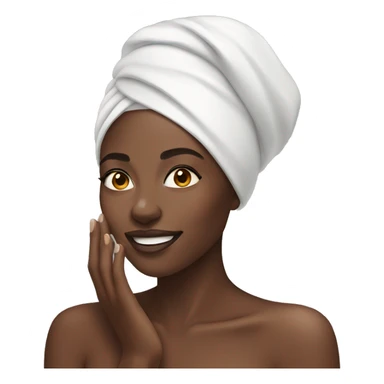 colored woman doing skincare sticker