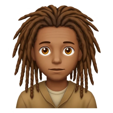 brown dreads sticker