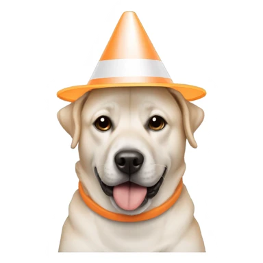 dog wearing a cone  sticker