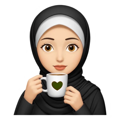 Hijabi with coffee sticker
