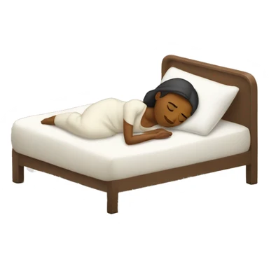 Woman sleeping in a bed sticker